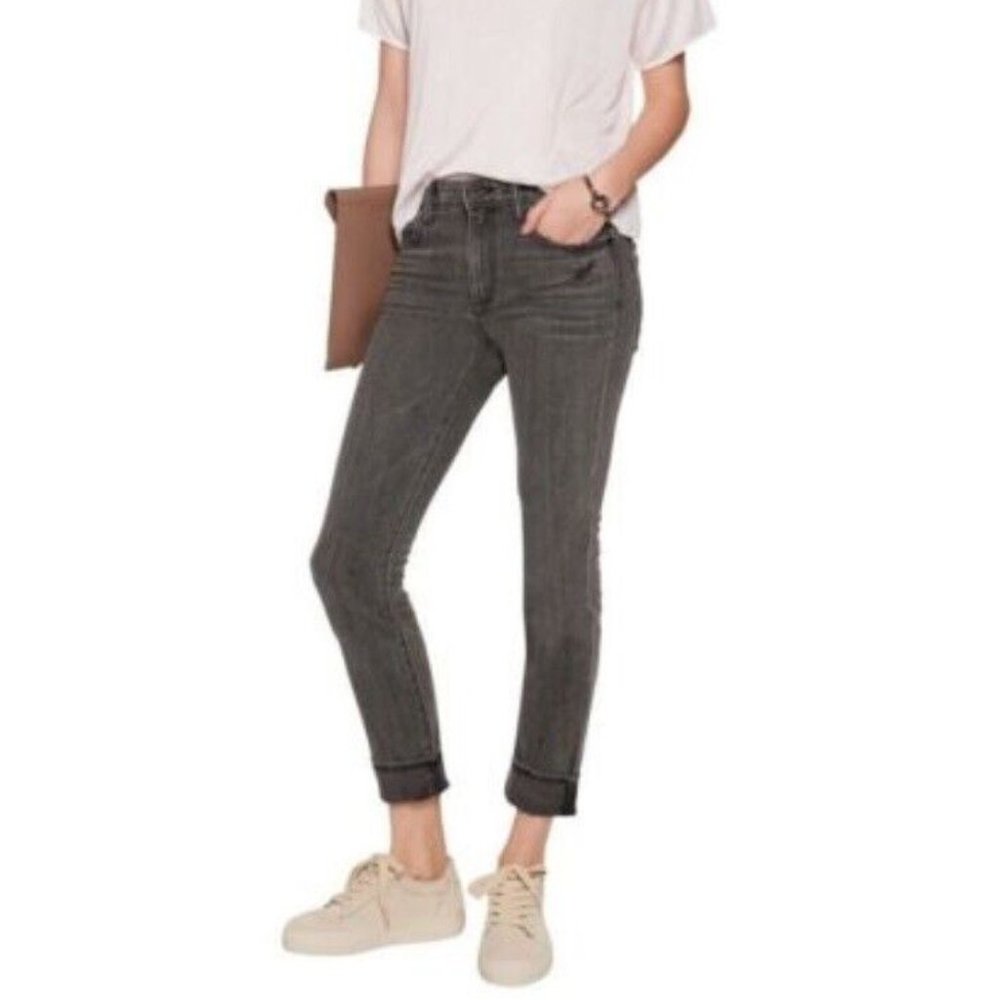 Helmut Lang Womens Gray Ankle Skinny Stretchy Jeans Slight Distressing Size‎ 26